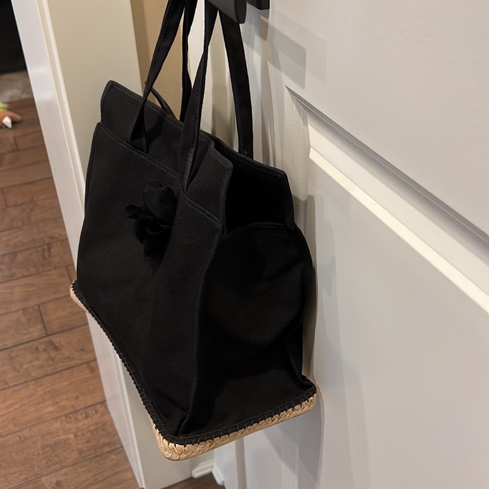 Pare Gabia Black Canvas “Espadrille” Tote